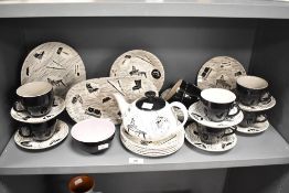 A late 20th-century Ridgeway Potteries Homemaker pattern tea and dinnerware, designed by Enid Seeney