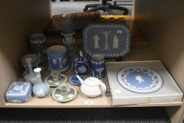 A collection of 20th-century Wedgwood Jasperware, to include a white stoneware smear-glazed