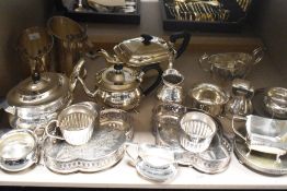 A selection of 20th-century to modern silver-plated and white metal tableware, to include a Harrison