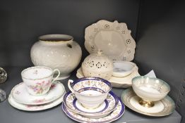 A mixed lot of 20th-century ceramics, to include: a Waterford The Gardens of Powerscourt Petunia