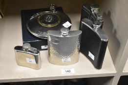 A selection of late 20th-century pocket flasks, to include a Scottish Grants of Dalvey circular
