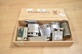 A mixed 20th-century lot, to include a selection of gas lighters by makers such as Ronson and