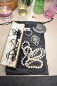 A selection of 20th-century costume jewellery, to include a Mojolica double-layered pearl necklace