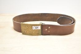 Colt Revolvers buckle 6.5cm x 10cm with iconic trade mark rearing horse, bold raised lettering and