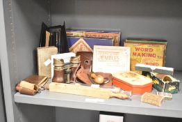 A mixed early 20th-century lot, to include a selection of small boxed board games such as Tiddly