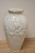 A Lenox vase, decorated with floral patterns, h37cm