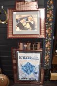 Two late 20th-century Art Deco-style framed vintage movie posters from the famous Blackpool Odeon