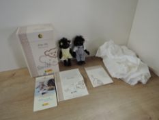 Modern Steiff Limited Edition Bears, 662157 Golly Kids, heights 16cm, white tag 00348/1500, boxed