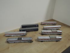 Tri-ang 00 Gauge, Transcontinental Engine 31018, Observation Coaches 91119 x2, Carriages 70831 x3