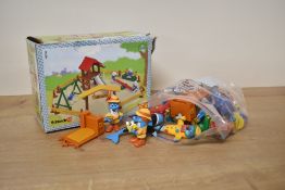 Schleich Smurfs and Accessories, 40173 Spielplatz, 40252 Bicycle both boxed, along with Novetel