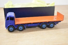 Dinky Supertoys Die-cast, 903 Foden Flat Truck with Tailboard, type two cab, blue cab and chassis,