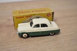 Dinky Toys Die-cast, 162 Ford Zephyr Saloon, cream upper body & green lower body, very little