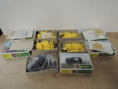 Airfix 00 Scale Kits, Cement Wagon x4 and Esso Tanker, all unmade and boxed (5)