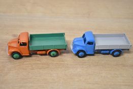 Dinky Toys Die-casts, 414 Dodge Rear Tipping Wagon, blue chassis and cab, very little wear, very