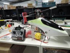 Radio Controlled Helicopter with Robbe Helicommand 30 system fitted, ProPO X-3810 controller,