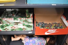 Plastic Soldiers and Plywood Toy Fort, Hong Kong and China made Soldiers, home made Fort