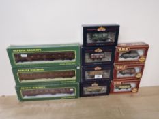 00 Rolling Stock, Replica Railways Carriages x3, GMR Wagons x 3, Bachmann Wagons 37-150K, 37-670X,