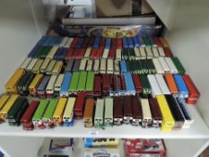 Dinky PLayworn Die-cast Buses, Double Deckers and Open Topped and similar, many repainted, 110 in