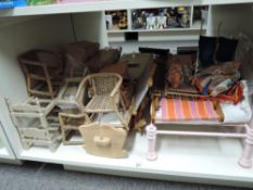 Large Scale Doll's House Furniture and Accessories including Beds, Wardrobes, Chairs, Caravan wtc