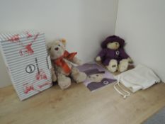 Modern Teddy Bears, Steiff 113895 2022 Bear with yellow tag, height 30cm with Steiff box and a