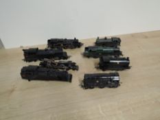 Tri-ang Railways 00 gauge, 2-6-2 Tank Locomotive BR 82004 in green, 2-6-2 BR 82004 in black, 4-6-4