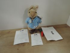 Steiff Limited Edition Bear 690051 Peter Rabbit, 02104/5000 with certificate, height 30cm