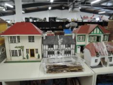 Mixed Wintage Dolls Houses and Miniature Houses, one having tin plate roof and front, one having tin