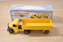 Dinky Supertoys Die-cast, 921 Articulated Lorry, yellow chassis,cab, bed and sides, in original blue