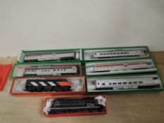 Tri-ang 00 Gauge American Rail, CN Locomotives 3000 & 4008, Northern Pacific 303, CP Rail, Dining