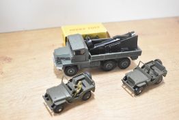 French Dinky Toys Die-casts, 80B Jeep Hotchkiss-Willys with driver present, boxed, 80B Jeep