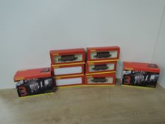 Hornby 00 Gauge, R6155A BR Mineral Wagons x3 I the pack, (weathered), two packs, 6 wagons in