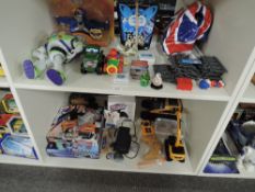 Mixed Toys, Radio Controlled Diggers x3, Hasbro Furby boxed, Buzz Lightyear, Drumond Park
