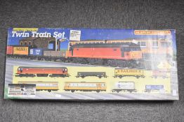 Hornby 00 gauge R545 Twin Train Set, trains, Rolling Stock and power supply only, no track, in
