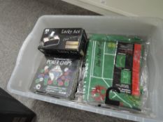 Poker Accessories, Professional Poker Chips in sealed box, 100 with 2 decks of cards and dealer