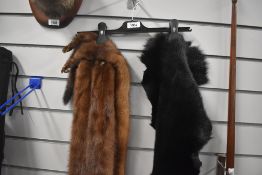 2 x fur stoles , collars