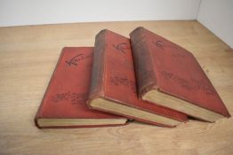 Three volumes of Killed in the open by Mrs Edward Kennard 1886 fox hunting interest