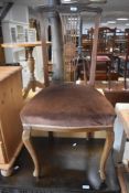 An Edwardian mahogany salon/dining chair