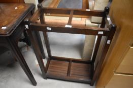 An early 20th Century oak stick stand, dimensions approx. W53 D25 H74cm