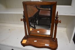 A Victorian stained frame toilet mirror, width approx. 40.5cm