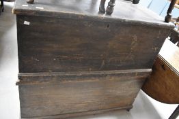 Two Victorian pine bedding boxes