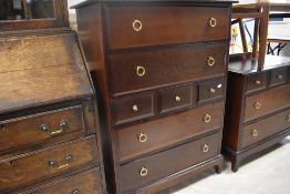 A Stag Minstrel multi-drawer chest and dressing table 112cm x 81cm x 46cm & 127cm x 81cm x 46cm