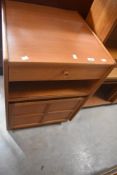 A 1970/s Nathan teak filing cabinet, open bookcase and a cabinet housing two occasional tables (3)