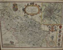 *Local Interest* After John Speede (British 1552 - 1629) map of historical West Riding of