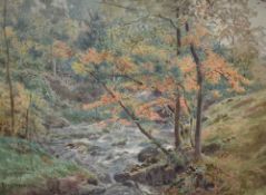 *Local Interest* Percy Mason (British 20th Century) Watercolour 'On the Brathay' , a depiction of an