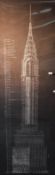 Reproduction of architect William Van Alen's original blue prints for the Chrysler Building in