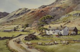 *Local Interest* After Judy Boyes (British 1943) Limited edition 'Wintercrag Farm, Martindale near