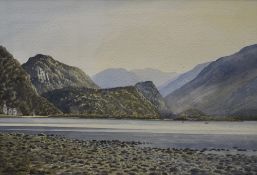 *Local Interest* James Ingham Riley (British B.1928) Watercolour 'Derwentwater' a classic Lake