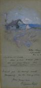 Local interest* Samuel John Lamorna Birch (British 1869-1955) Illustrated hand-written letter from