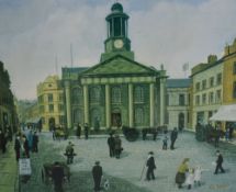 After Tom Dodson (British 1910-1991) limited edition colour print 'The Old Town Hall' numbered 183-