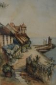 After Reginald H Smallridge (British 1838-1939) two coloured etchings, Mars Hill, Lynmouth, Devon